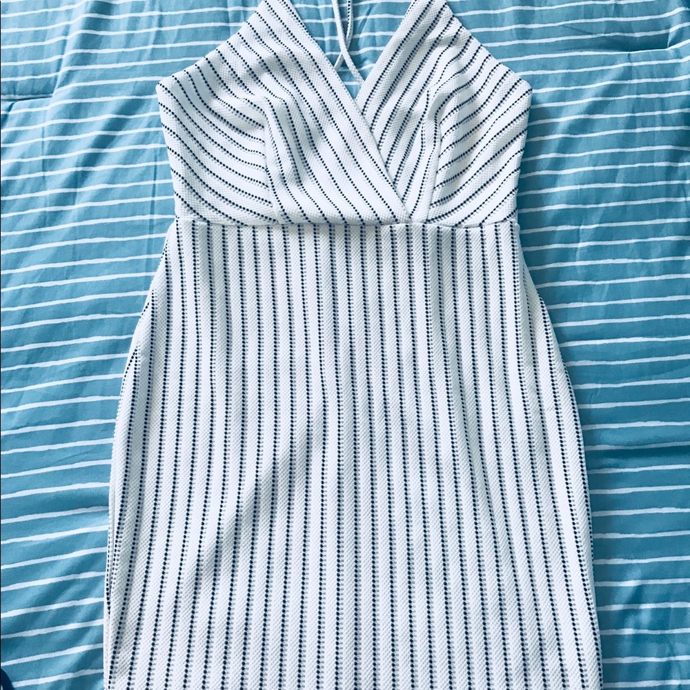 White and black club dress